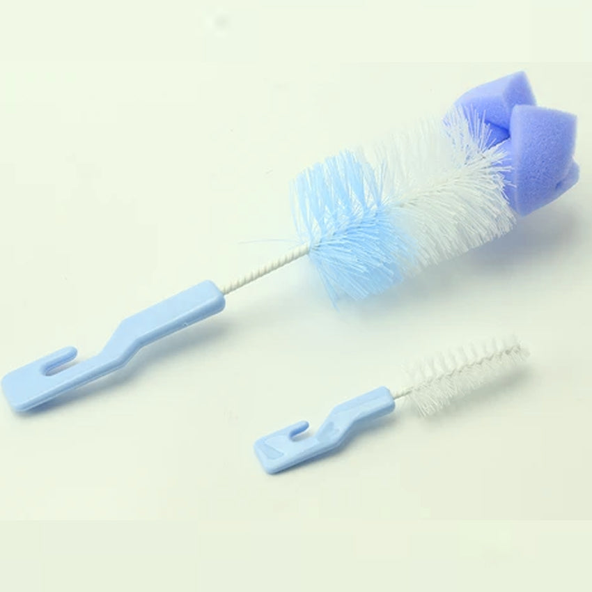 2Pcs/set Baby Nipple Milk Bottle Cup 360 Degree Sponge Cleaner YX-211