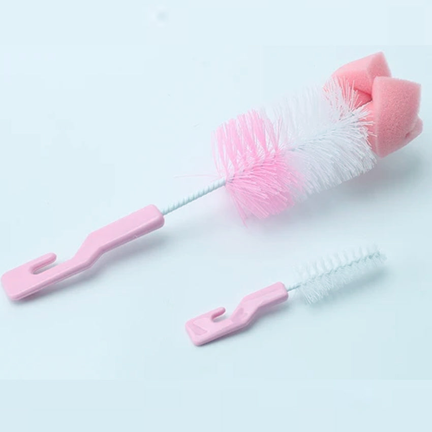 2Pcs/set Baby Nipple Milk Bottle Cup 360 Degree Sponge Cleaner YX-211