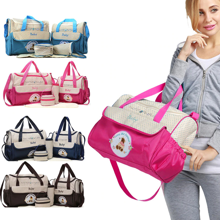 5PCS Baby Diaper bag One Shoulder Baby Bags 8804