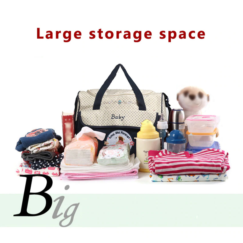 5PCS Baby Diaper bag One Shoulder Baby Bags 8804