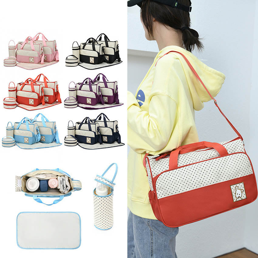 5PCS Baby Diaper bag One Shoulder Baby Bags 8816