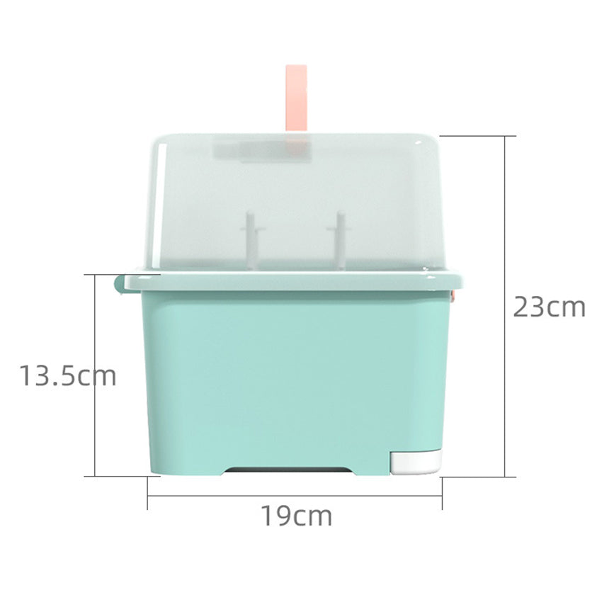 Portable Baby Bottle Drying Rack Space Saver Dust-Proof Nursing Bottle Storage Box