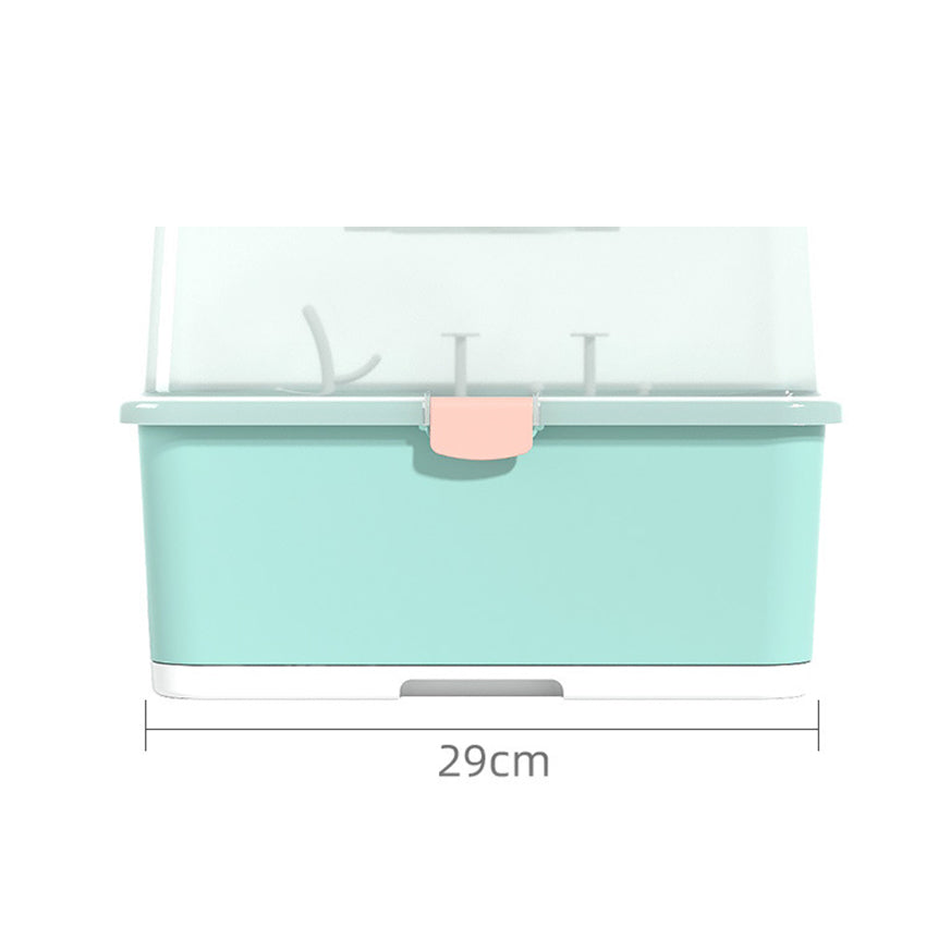 Portable Baby Bottle Drying Rack Space Saver Dust-Proof Nursing Bottle Storage Box