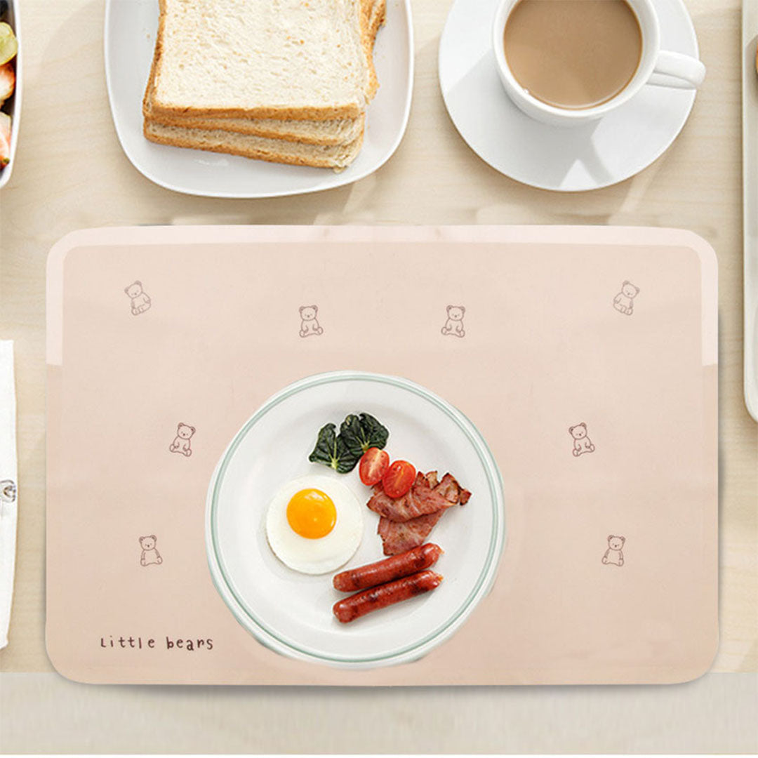 Baby waterproof eating bib mat set