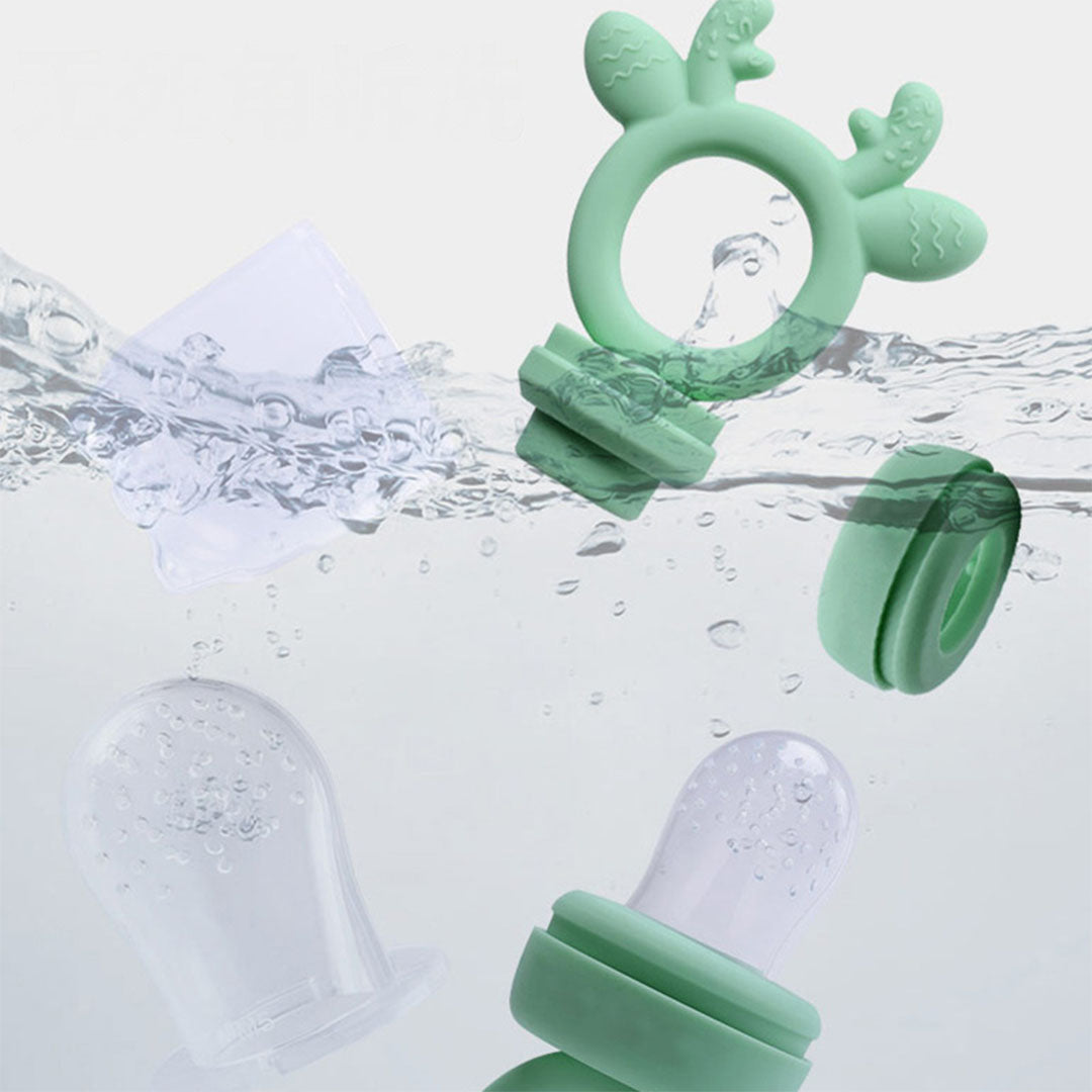 Silicone teether baby fruit bite food supplement