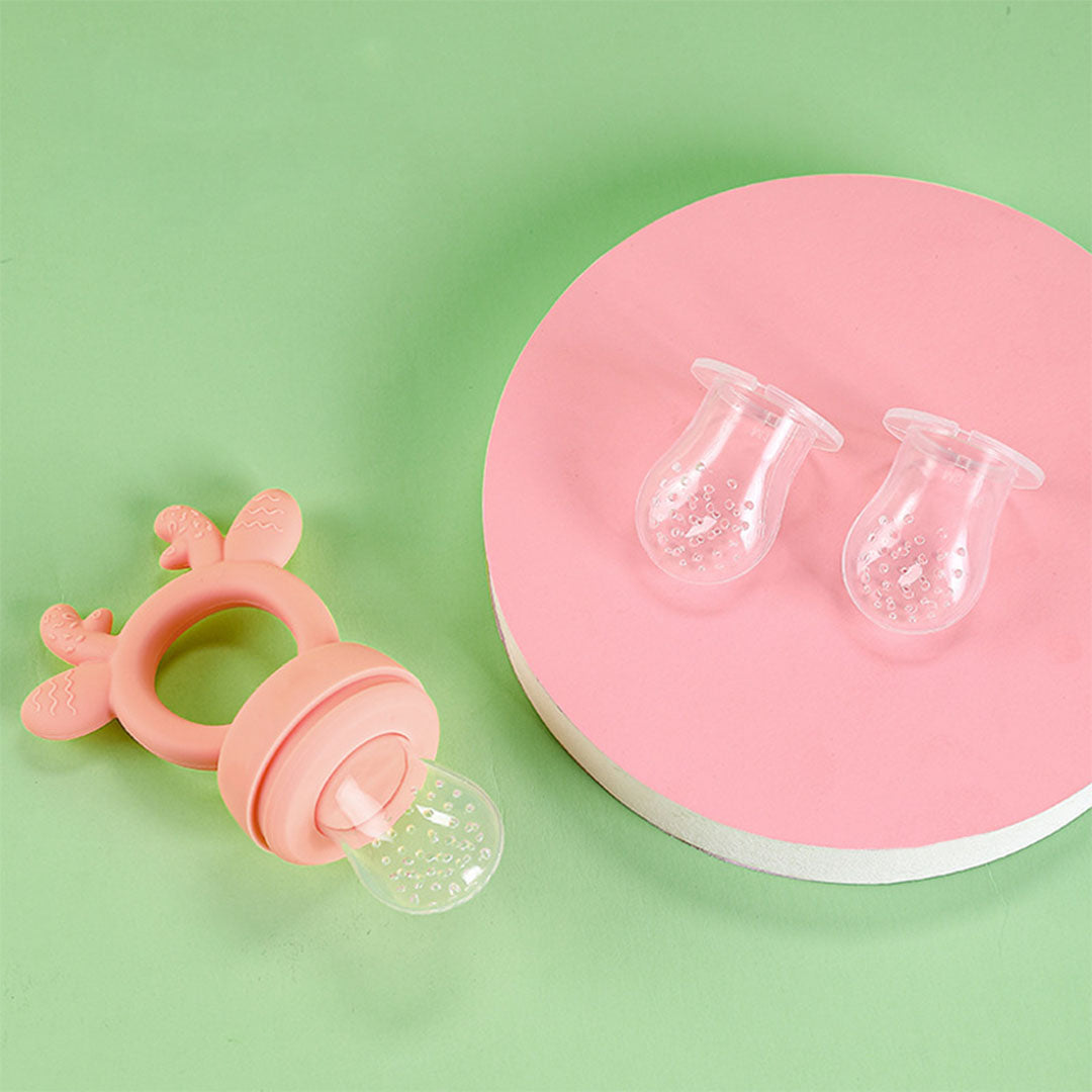 Silicone teether baby fruit bite food supplement