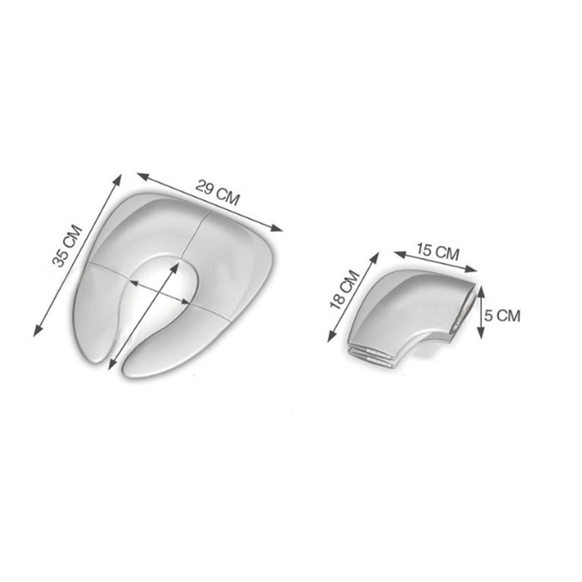 Folding Travel Potty Seat Fits Round & Oval Toilets Non-Slip Suction Cup 35x29cm