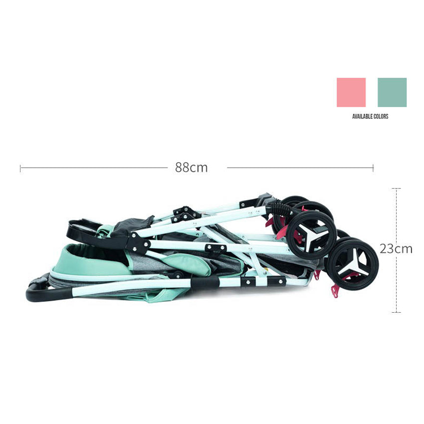 Extreme Two-Way Vertebral Line Full Roof White Tube-3 Edition Baby Stroller