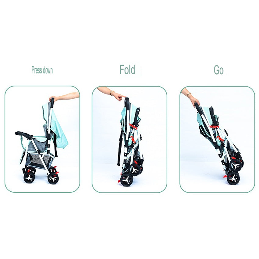 Extreme Two-Way Vertebral Line Full Roof White Tube-3 Edition Baby Stroller