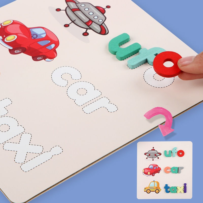 English letter recognition wooden puzzles