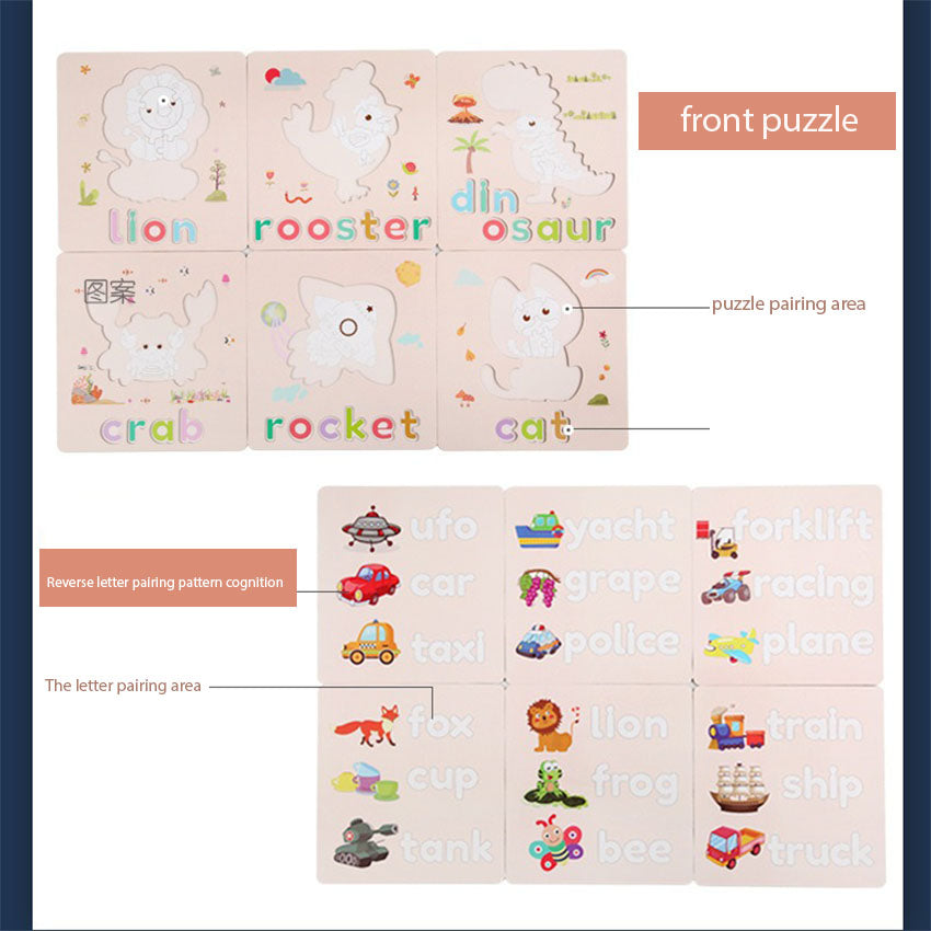 English letter recognition wooden puzzles