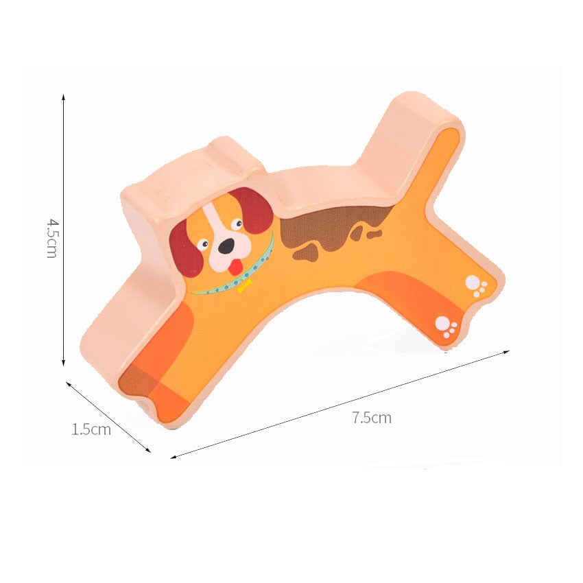 Puppy stacking high building blocks balancing toy