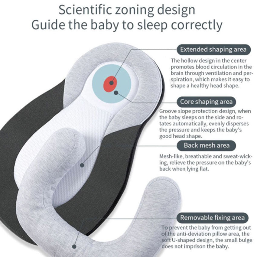 Baby shaping pillow anti-bias head correction newborn anti-rollover 54x35cm