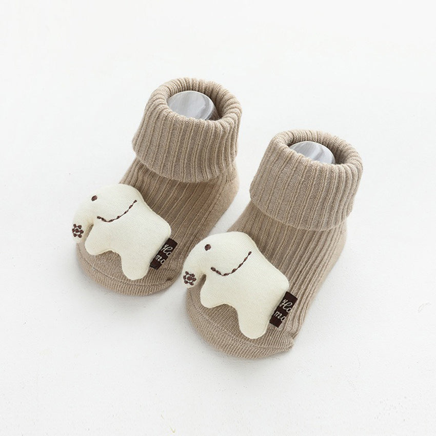 Newborn three-dimensional cartoon doll baby socks XS 0-6 months