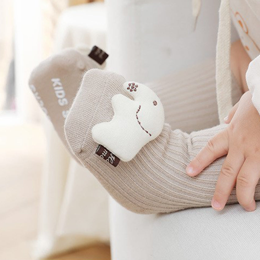 Newborn three-dimensional cartoon doll baby socks XS 0-6 months
