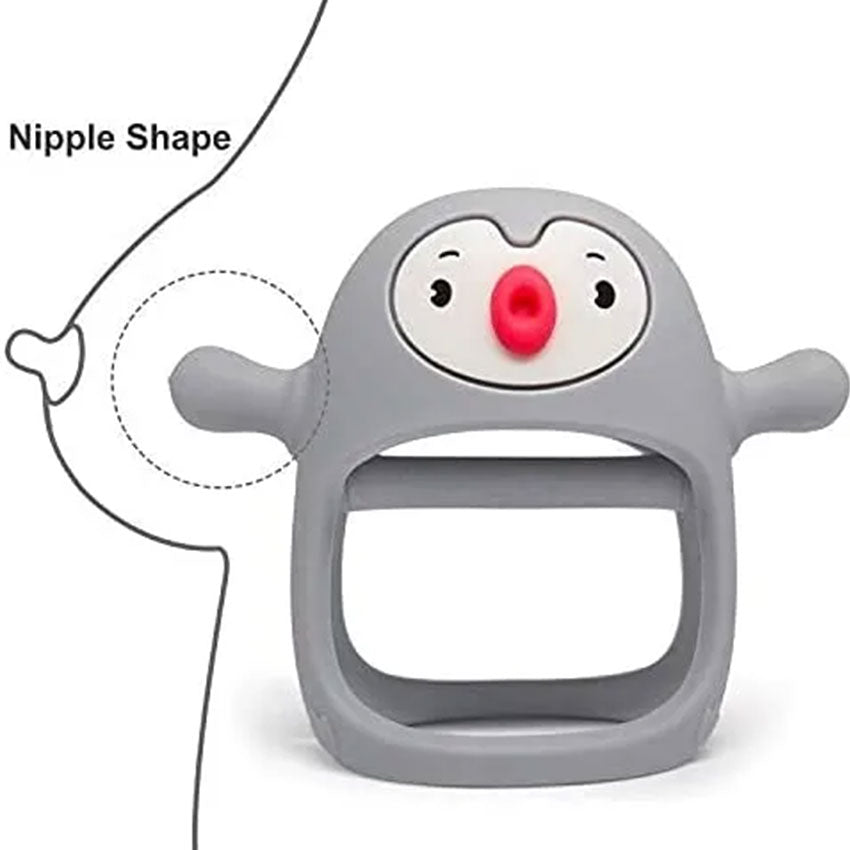 Penguin hand guard silicone teether baby anti-bite hand