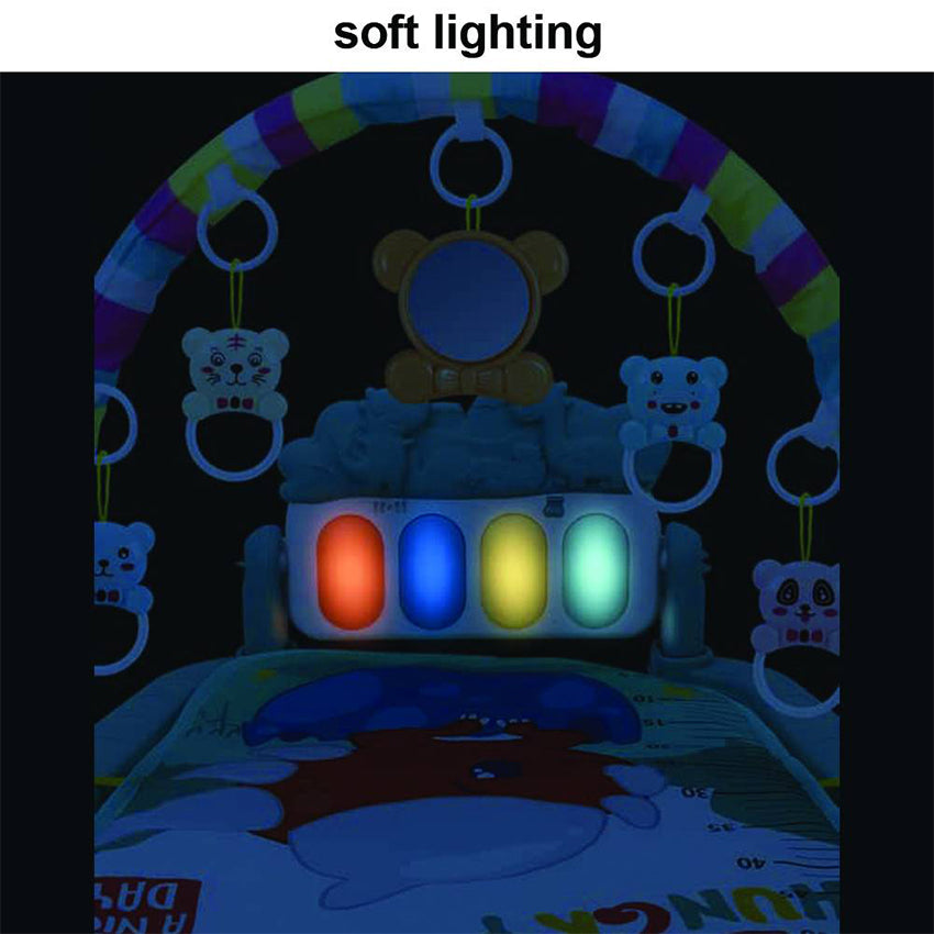 Baby pedal piano newborn fitness rack music light crawling mat