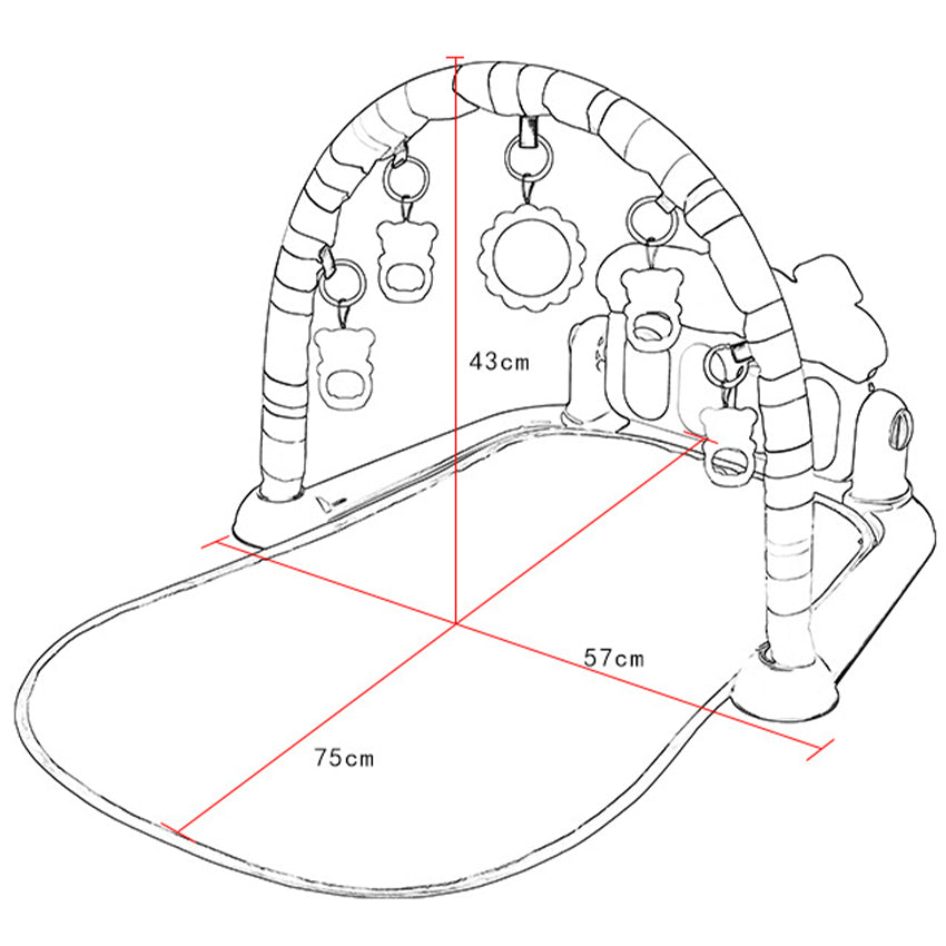 Baby pedal piano newborn fitness rack music light crawling mat
