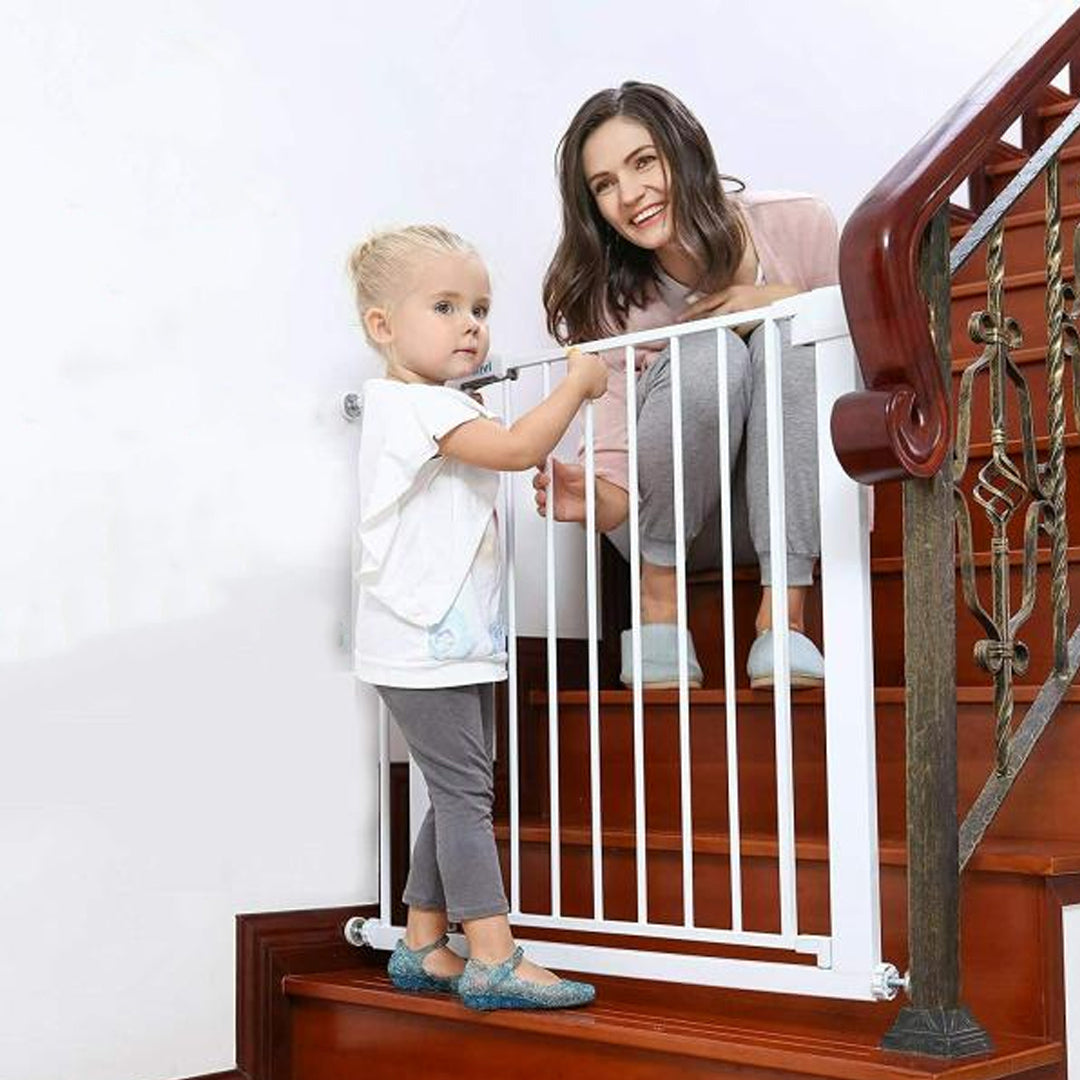 Children Baby Safety Gate Auto-Close Protection Security Fence for Stairs Doorways Hallways