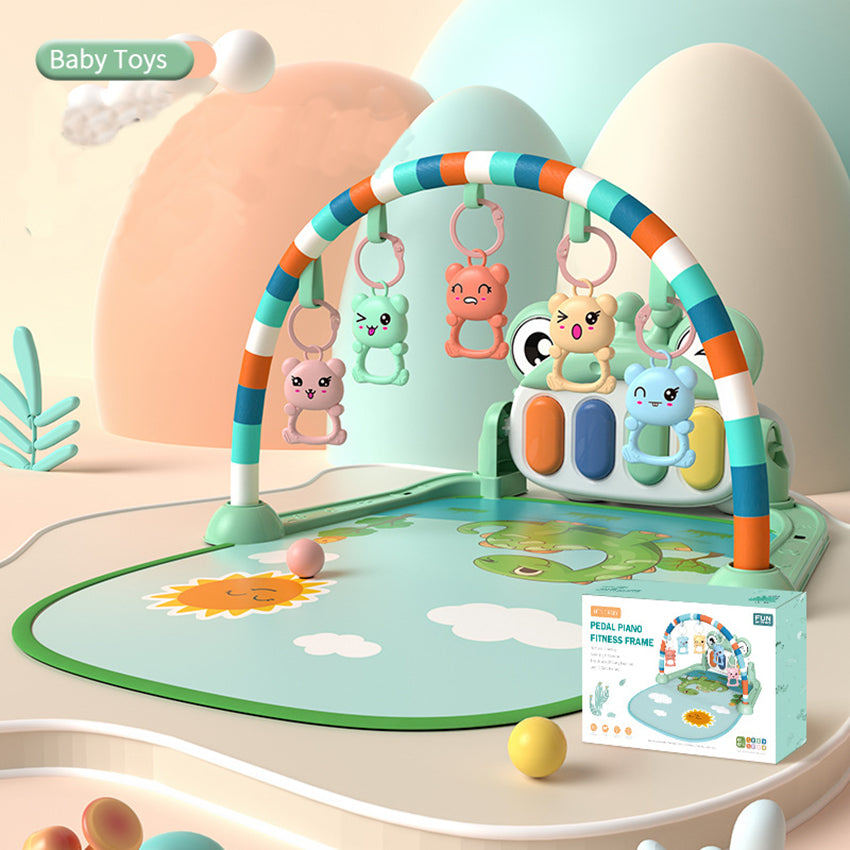 Baby Fitness Frame Music Pedal Piano Toy 0-36 Months Game Mat