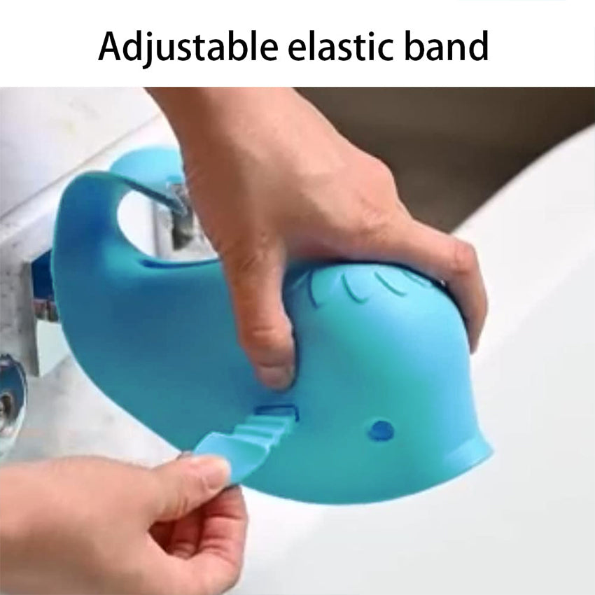Silicone whale faucet protective cover for children bathing