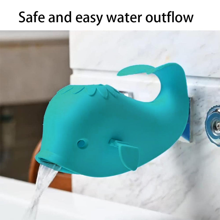 Silicone whale faucet protective cover for children bathing