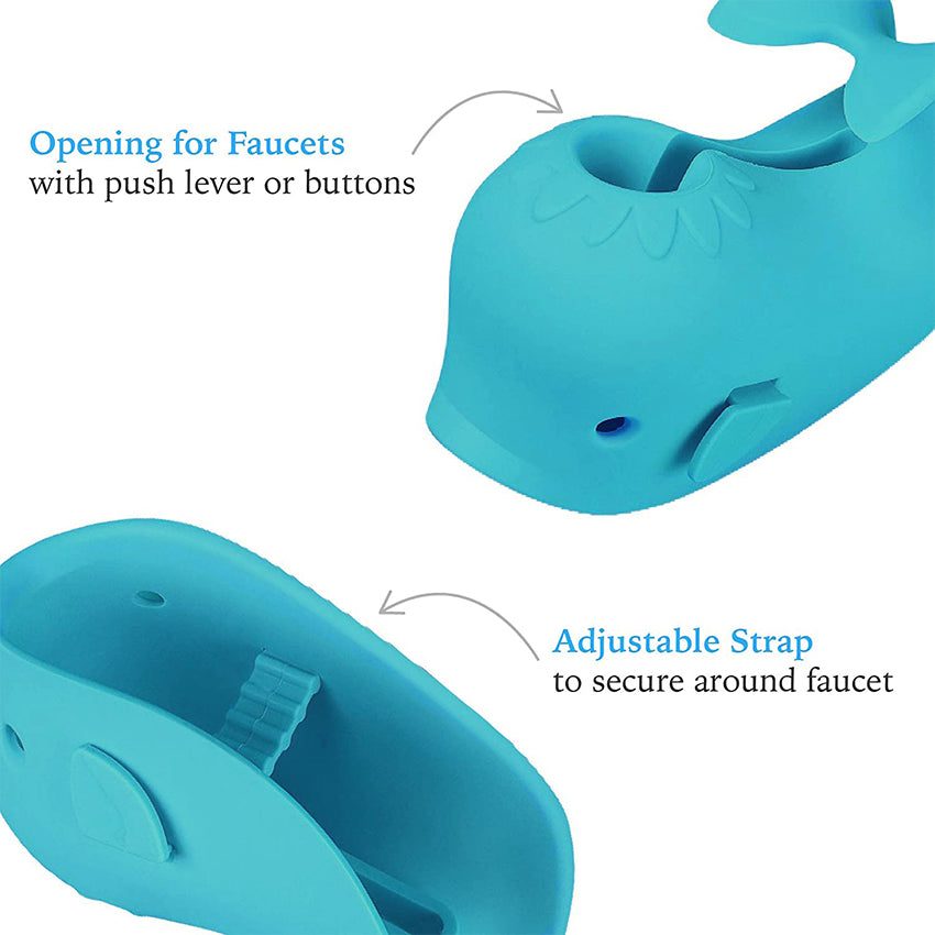 Silicone whale faucet protective cover for children bathing
