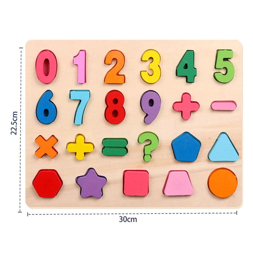 Wooden three-dimensional Alphanumeric Puzzle