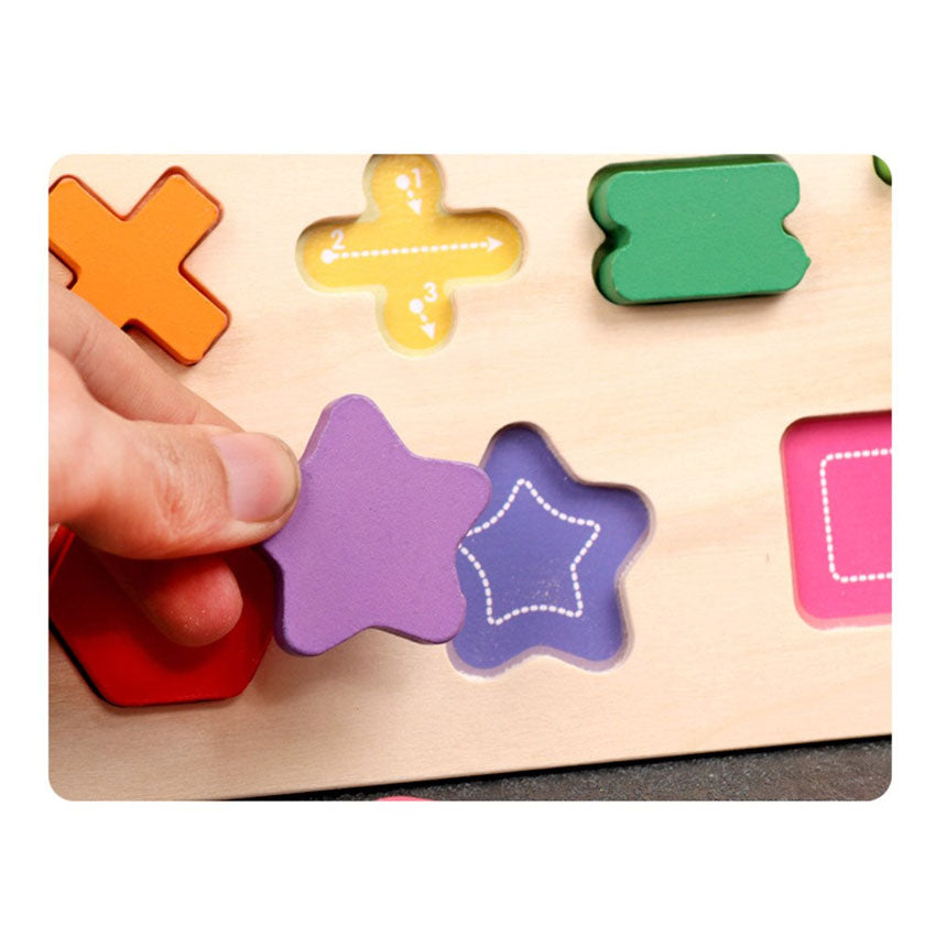 Wooden three-dimensional Alphanumeric Puzzle