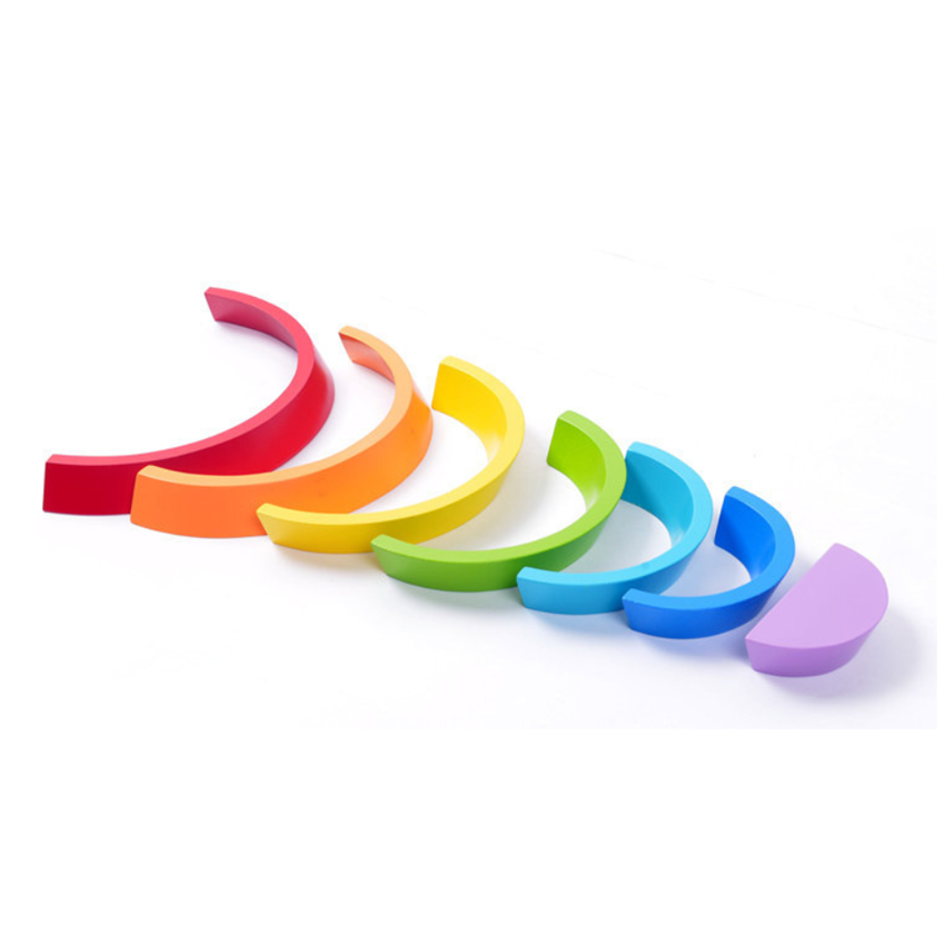 Wooden Multicolored Arch Rainbow Building Blocks