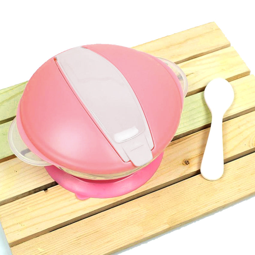 Soft Silicone bowl with suction and spoon Plate Baby Feeding Bowl Plate - YX-244(A)