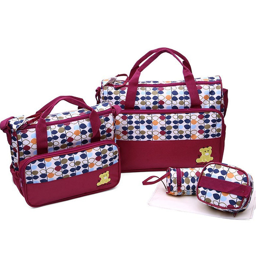 5PCS Baby Diaper bag One Shoulder Baby Bags 8816E