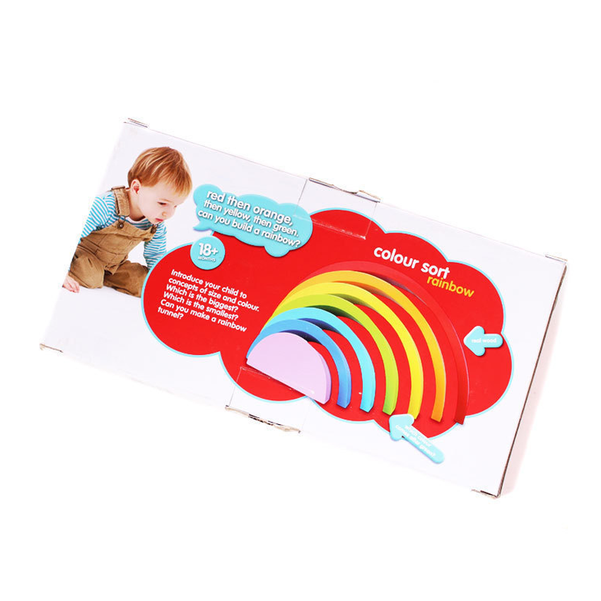Wooden Multicolored Arch Rainbow Building Blocks