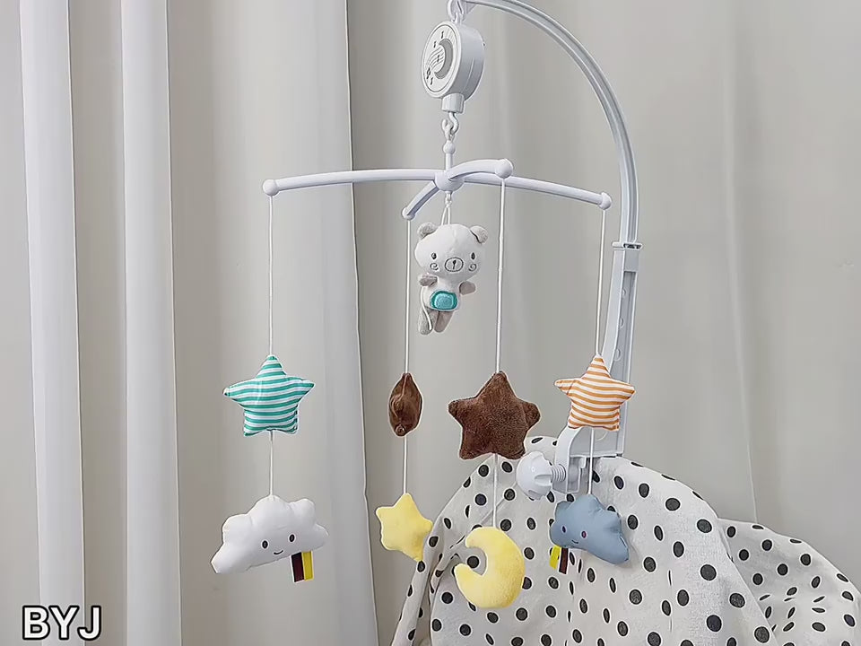 Baby bed bell rattle toy 0-18 months music bedside comfort toy